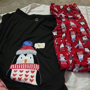 "Chill Penguin" Pajama Set
